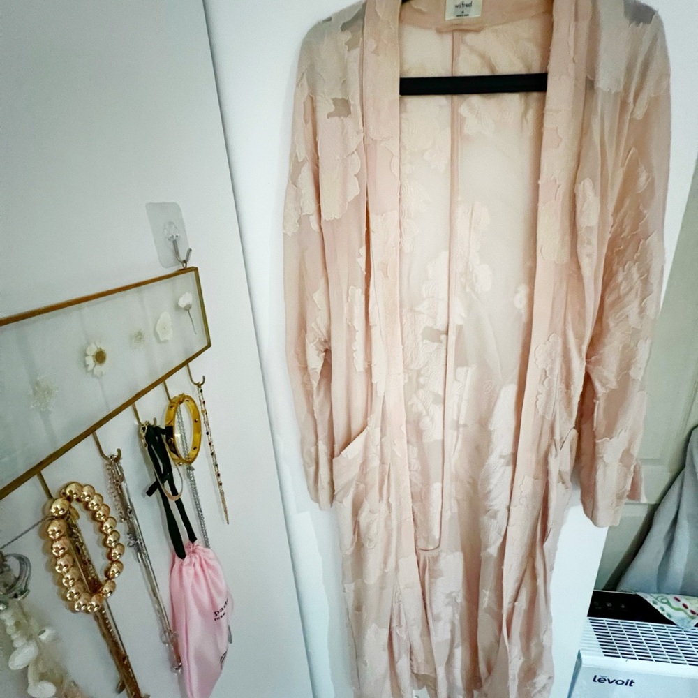 Wilfred Pink and Cream Satin Robe